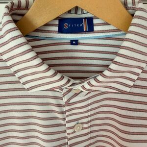 Stitch Golf Men's Striped Performance Polo Shirt